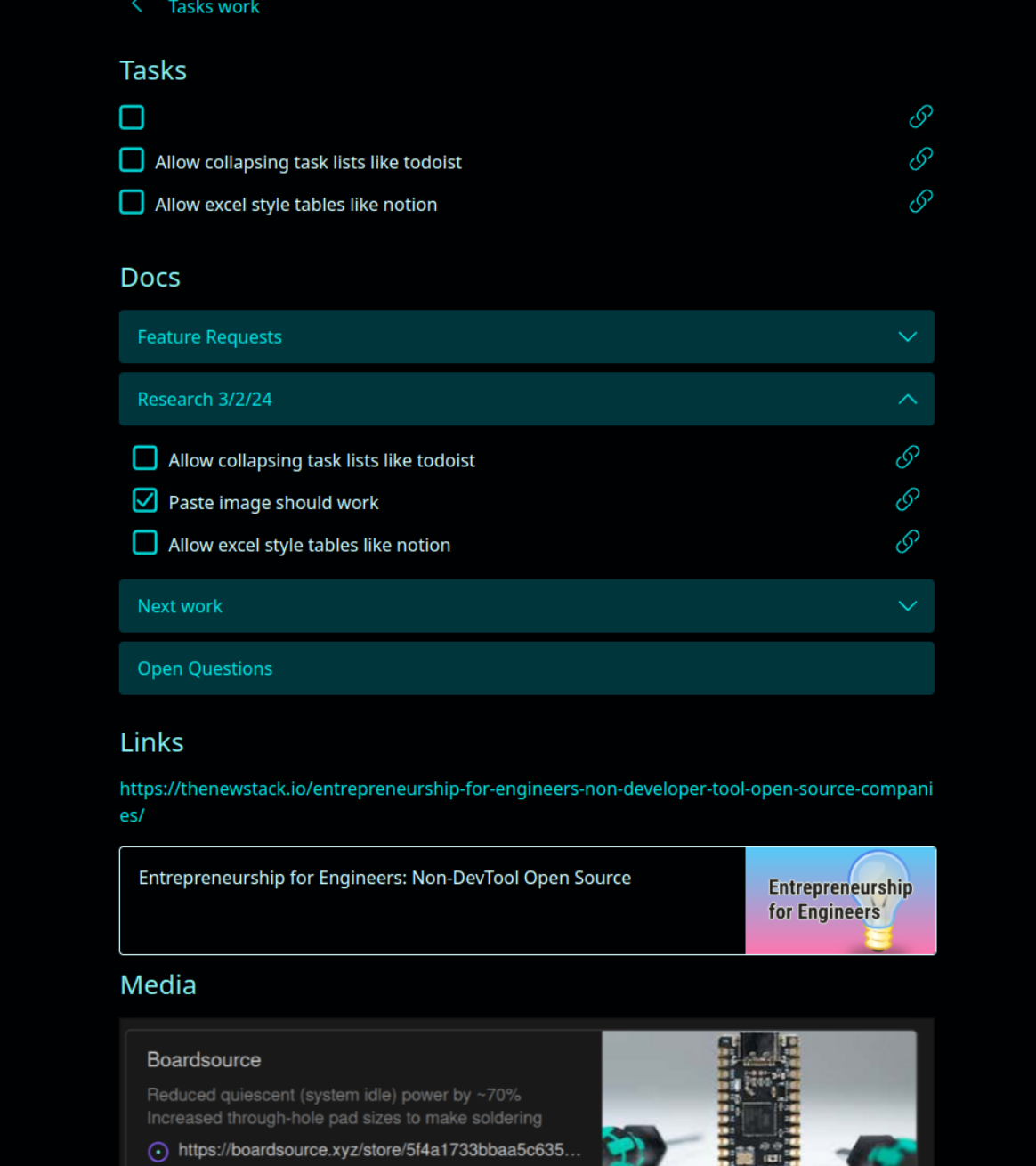 Tasks